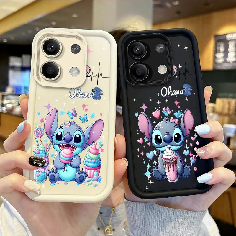 Disney Stitch Cartoon Phone Case for Redmi Note 13 12 Pro Plus 5G Note 13 12 11 10 9 Pro 12C 14C 10C 9C A2 A1 TPU Silicone Cover