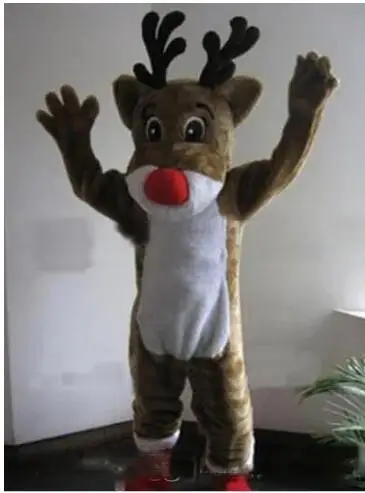 New Adult Halloween Christmas Halloween Reindeer Mascotte Fancy Cartoon Mascot Costume Plush Fancy Dress Mascot Costume