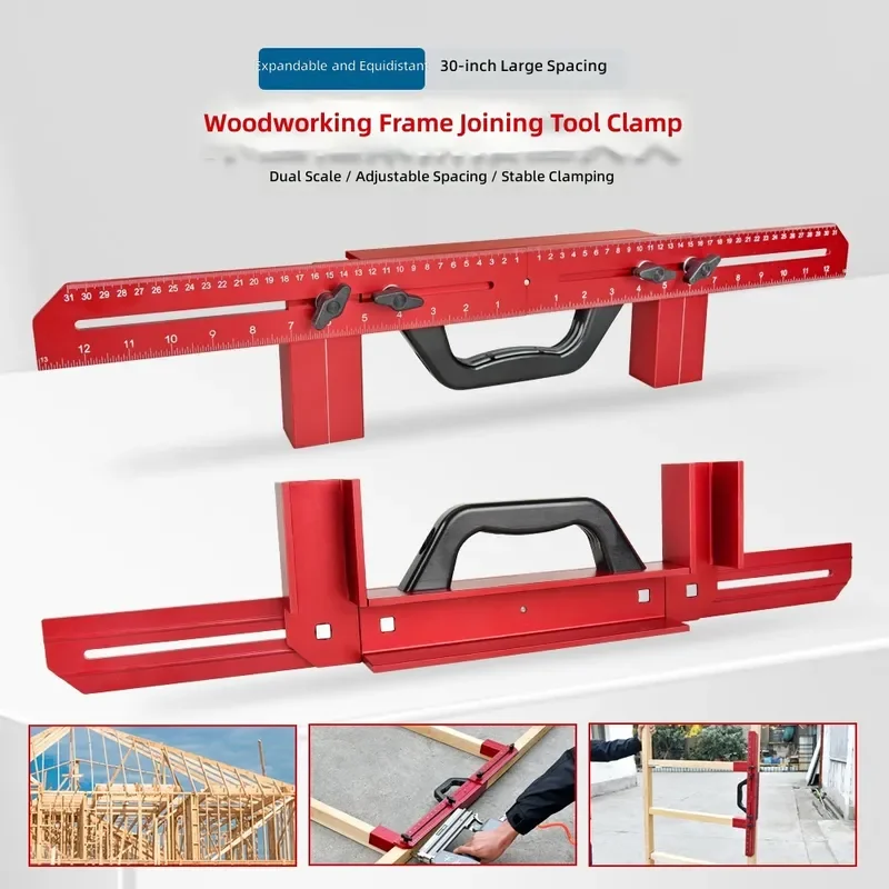 Solid Metal Right Angle Fixing Clip Large Opening Adjustable Strong 90 Degree Woodworking Corner Clamp Brace Bracket Tool