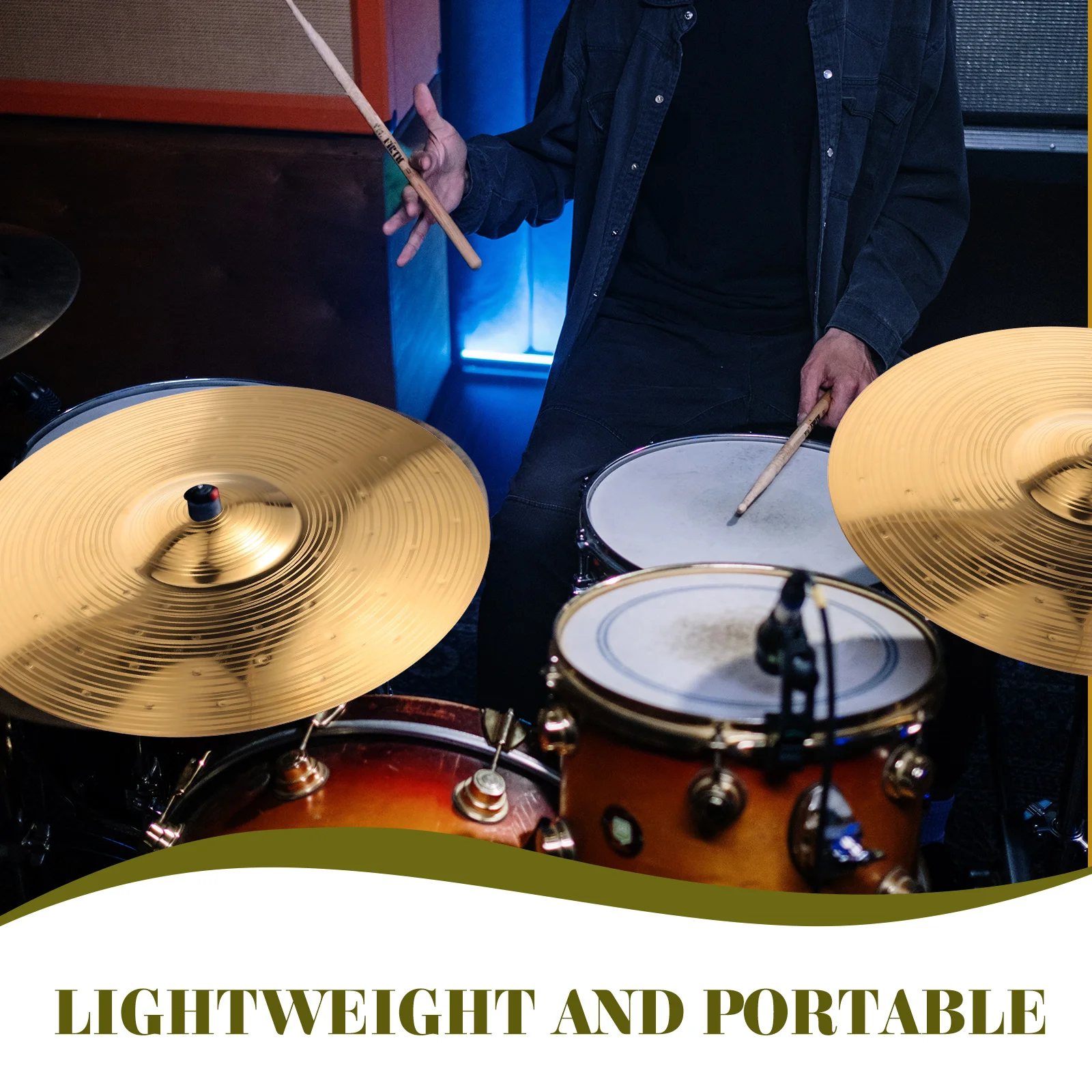 

Brass Crash Cymbal For Set Durable Jazz Cymbal Practice Metal Drum Cymbals Lightweight Portable Music Instrument Cymbals For