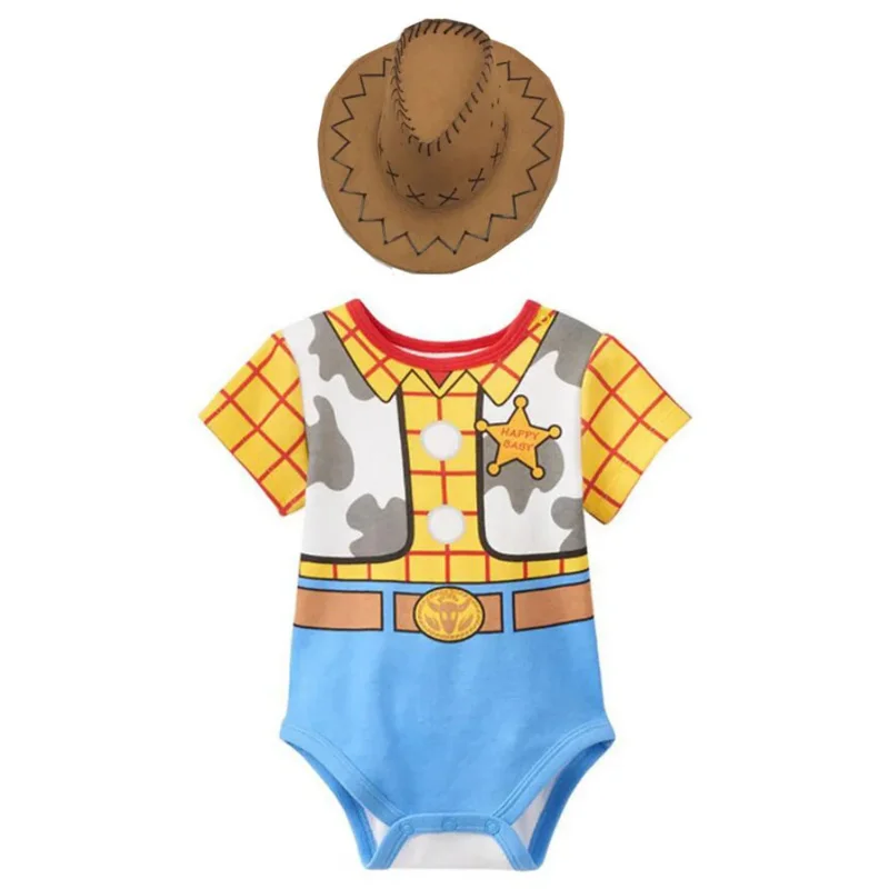 

ff34Halloween Party Cosplay Cowboy Woody Costume With Hat For Kid