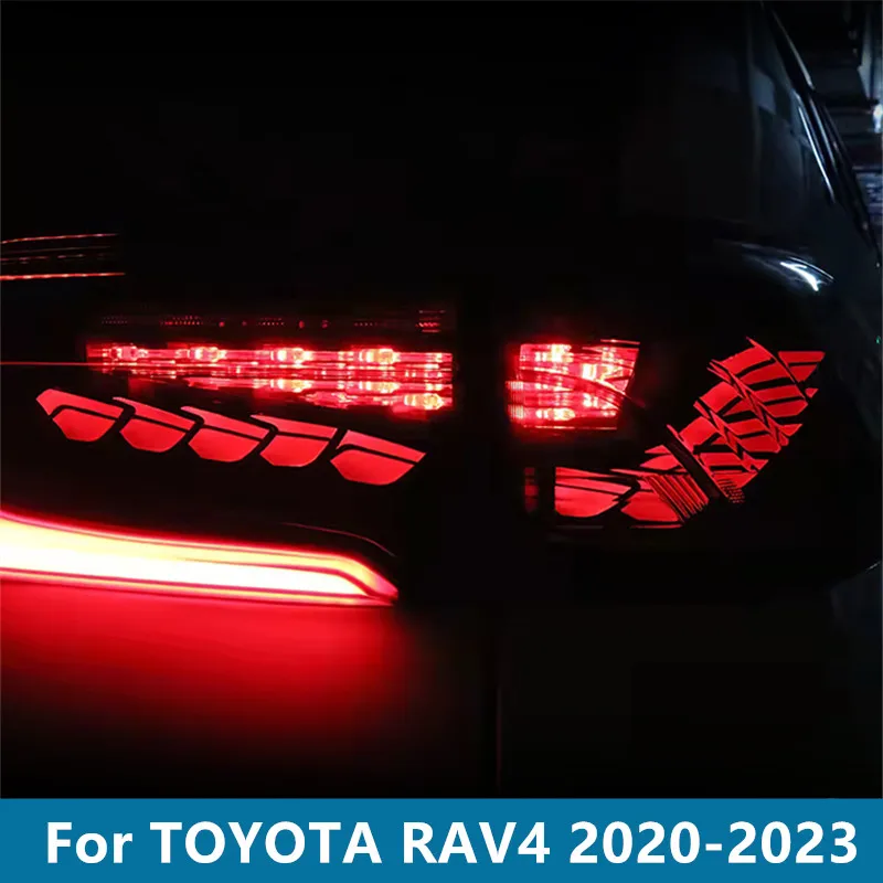 For TOYOTA RAV4 2020-2023 Patch accessories D column taillight decoration Tail wing side cover Bright strip Exterior decoration