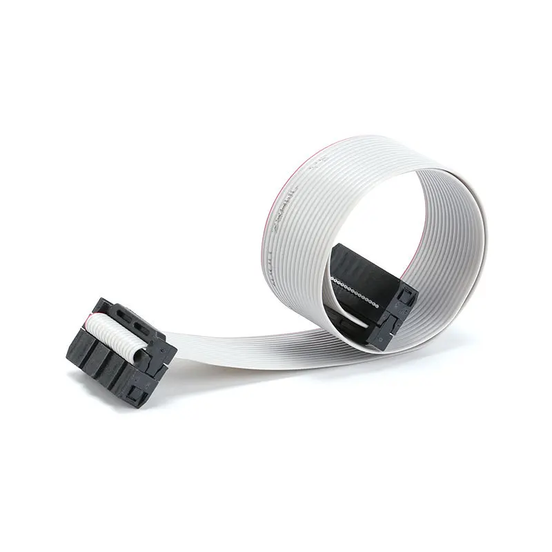 2PCS 2.54MM pitch FC-6/10/14/16/20/40 PIN 30CM JTAG ISP DOWNLOAD CABLE Gray Flat Ribbon Data Cable FOR DC3 IDC BOX HEADER