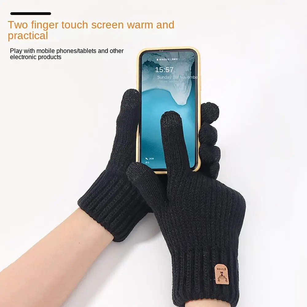 Cotton Winter Gloves Waterproof Windproof Winter Warm Cycling Gloves Sensitive Touch Zipper Touchscreen Gloves