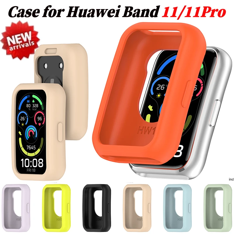 Soft Silicone Case for Huawei Band 11 Accessories Screen Protector Anti-Drop Anti-scratch Cover Shell for Huawei Band 11 Pro
