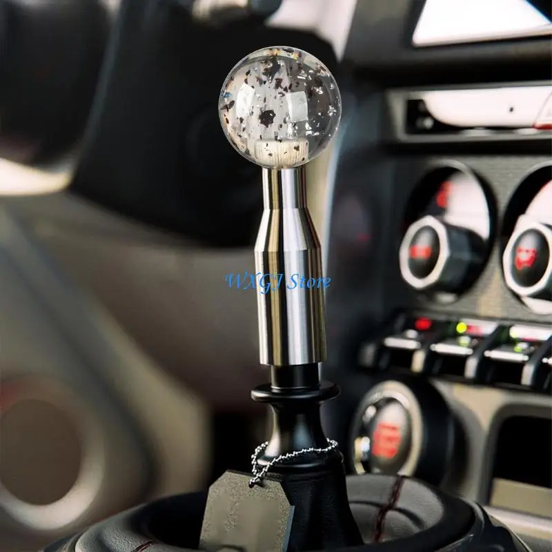 

37JE Quick Install Manual Shifter Knob Reflective Flakes Ergonomic for Vehicles