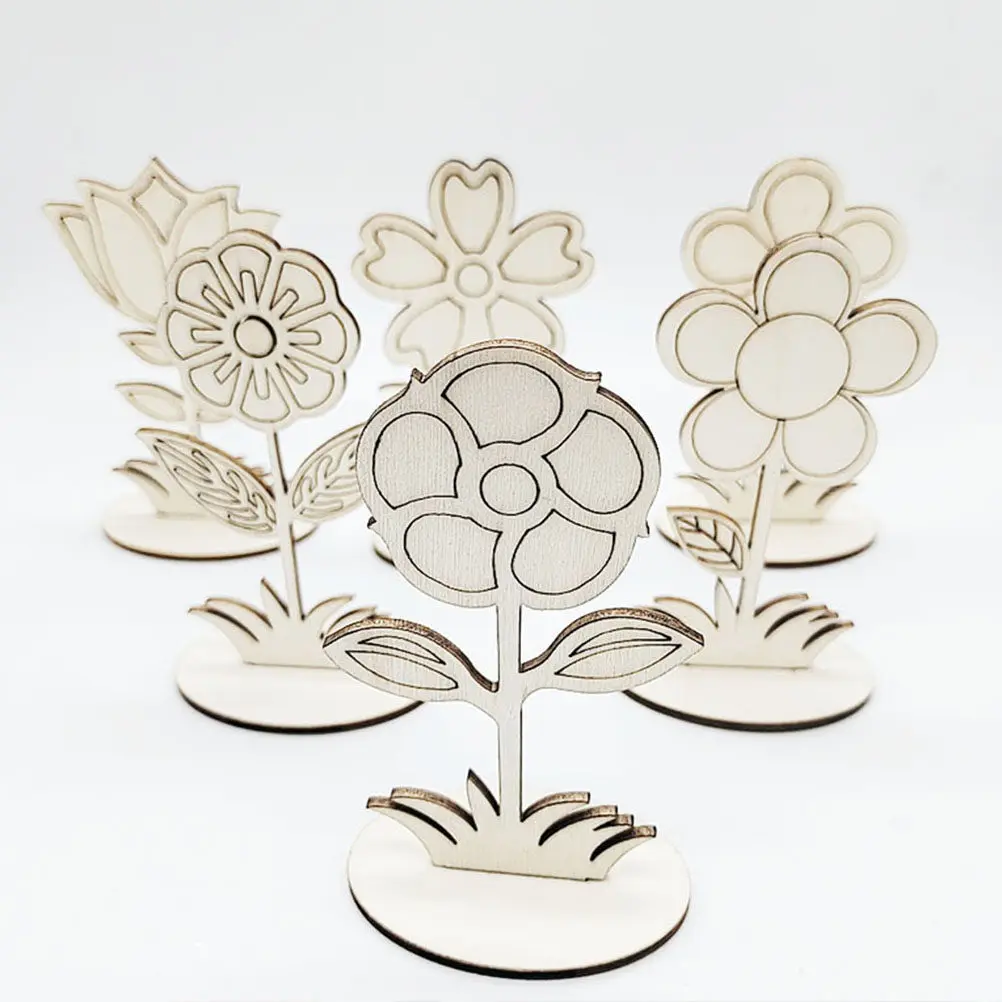 

Набор для творчества из дерева: Пасхальные цветы, декор цвета хаки, для детей, развивающие товары для рисования и рукоделия