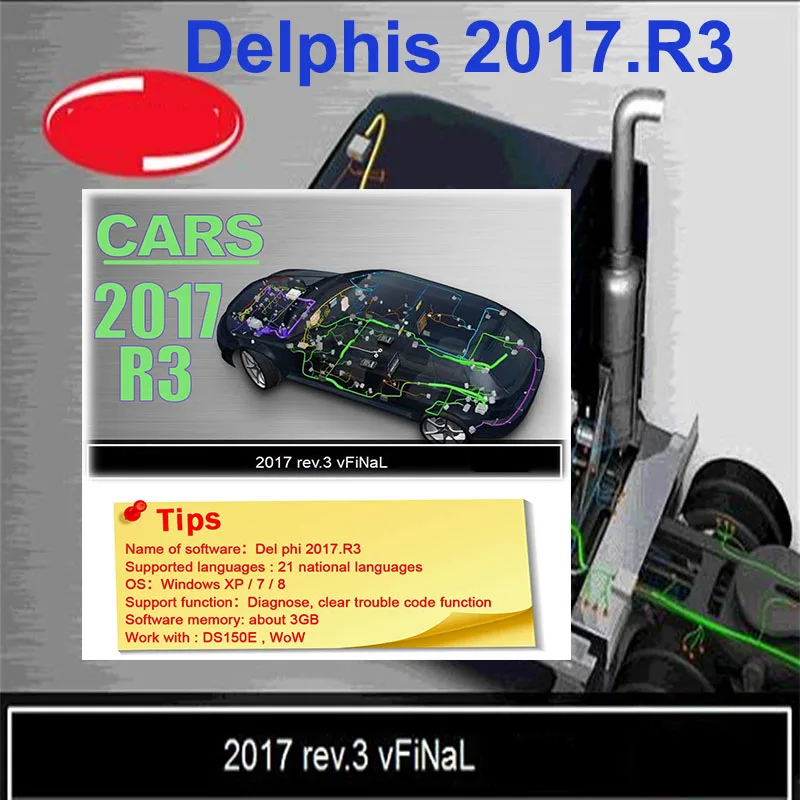 

2023 New Delphis 2017.R3 with Keygen for Del-phi Diagnostic Software with for Cars Trucks DS150E multilanguage sofware download