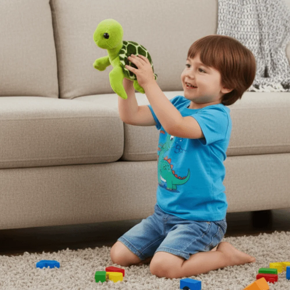 

's Accompany Fluffy Tortoise Collection Green Sea Turtle Stuffed 15-28cm Cute Turtle Throw Pillow Car Decor