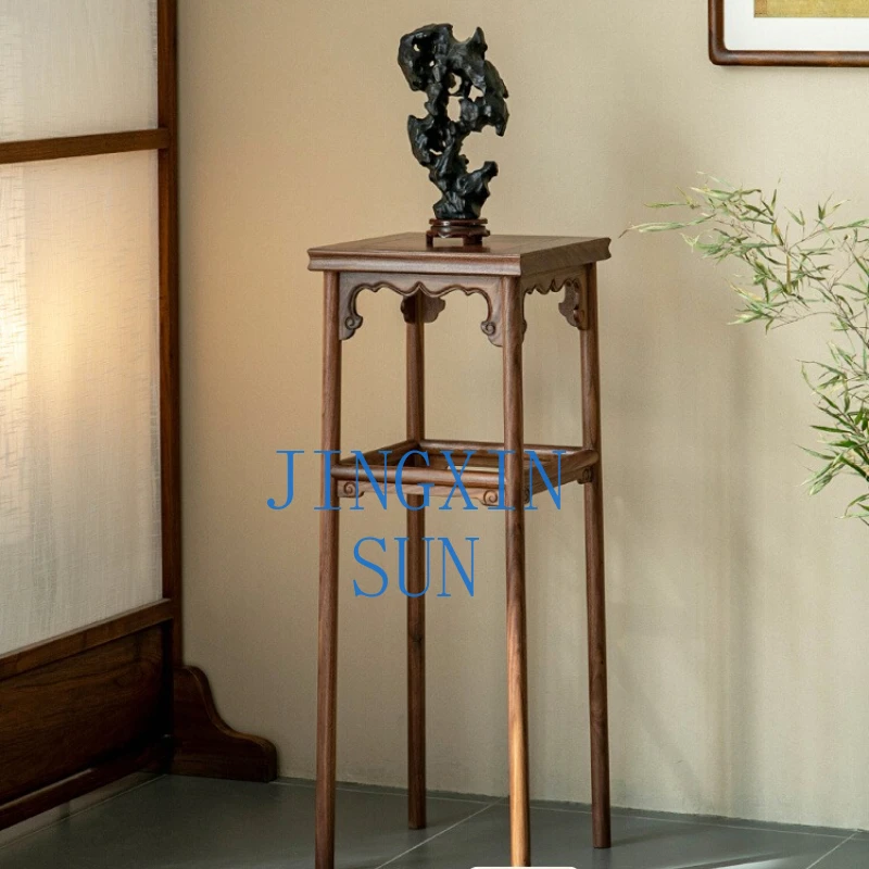 Chinese-style balcony flower stand, Song-style black walnut flower stand, Song Huizong flower stand, floor-to-ceiling fragrance