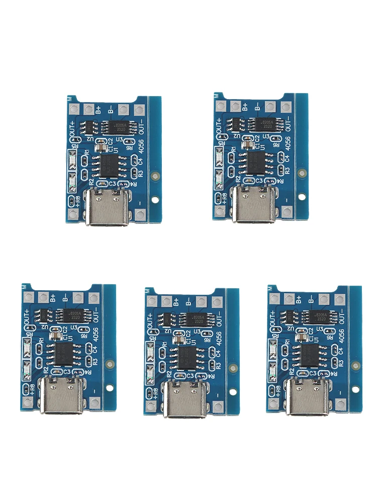 5 Stück Typ-C USB Micro USB 5V 1a Batterie lade karte Batterie au Lithium Lade modul Schutz Doppel funktionen