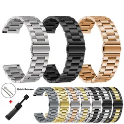 22mm 20mm Strap for Samsung Galaxy Gear S3 Watchband 6 5 4 6Classic Active2 Stainless Steel Bracelet for Huawei GT3 4Pro Amazfit