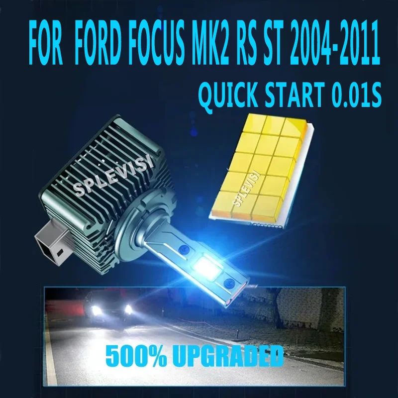 

no dark spot Efficient cooling system D1S/66144 LED Headlight For Ford Focus MK2 RS ST 2004 2005 2006 2007 2008 2009 2010 2011