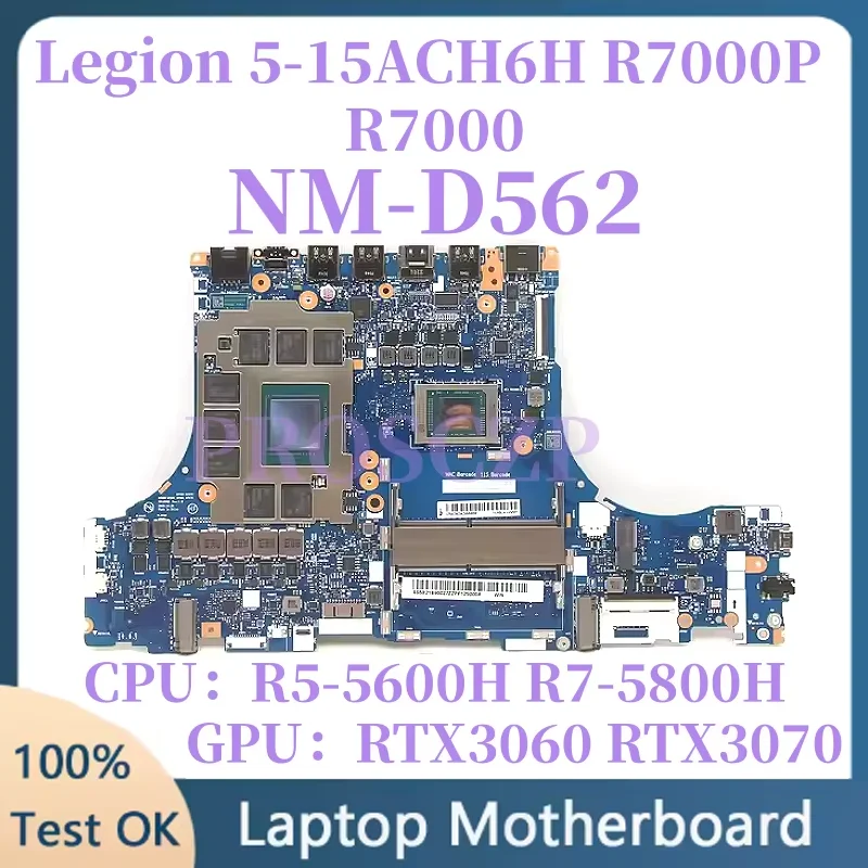 NM-D562 For Lenovo Legion 5-15ACH6H Laptop Motherboard with CPU R7