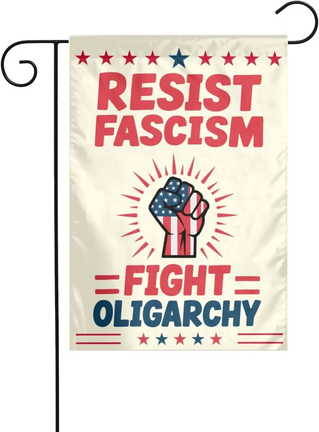 مقاومة اللفافة القتال القليل 12 × 18 بوصة حديقة العلم مزدوجة الوجهين العمودي، أنيق ترحيب ساحة المنزل الديكور في الهواء الطلق VVL #1