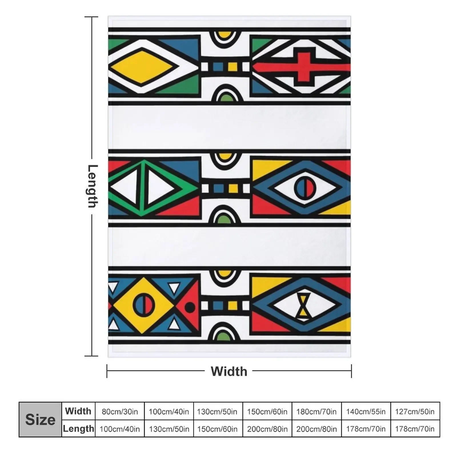 Ndebele Fashion Tribal Pattern African Style Geometry Art Throw Blanket blankets ands Nap Blankets