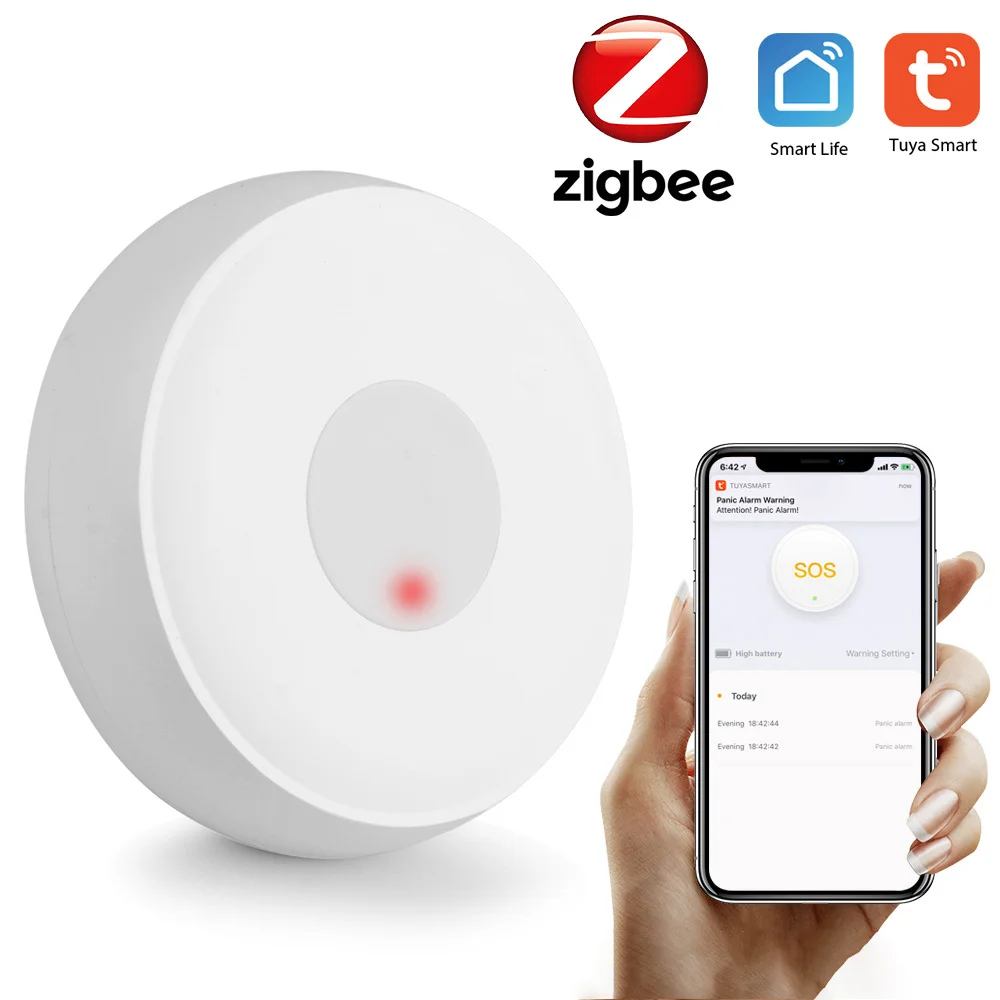 Tuya ZigBee Emergency Call Button Wholesale Smart Home Elderly Emergency Wireless Panic Button Old Man SOS Intelligent Alert