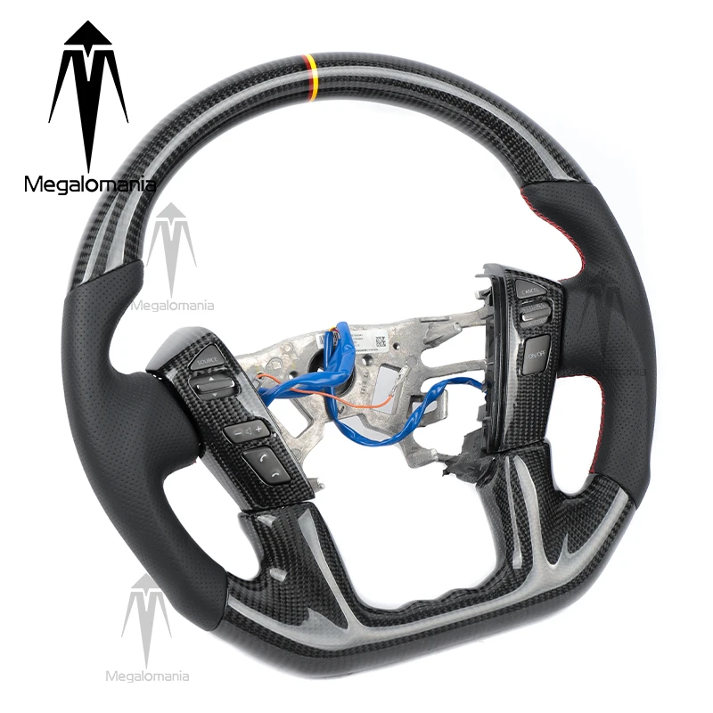 Customize Carbon Fiber Steering Wheel For Nissan Patrol Armada Y62 Y61 LED Steering Wheel