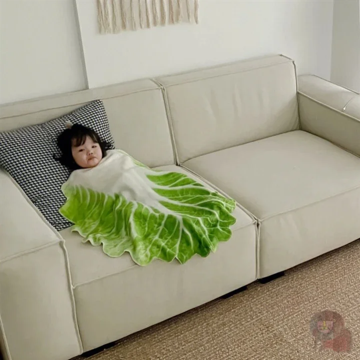 아기용 재밌는 양배추담요, 플란넬 레저 거실, 창의적인 포장담요, 이불 틱톡, 같은 스타일 