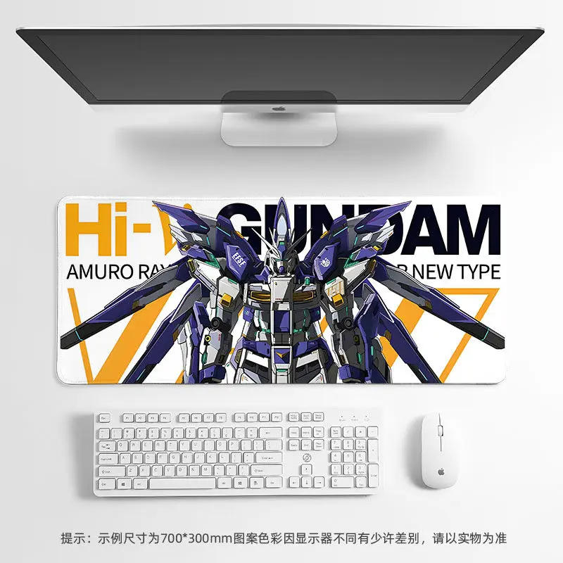 Japanese Anime Cartoon Leather Mouse Pad GUNDAM Mouse Pad Oversized Computer Keyboard Pad Anime Game Animeanti-skid E-sports Mat