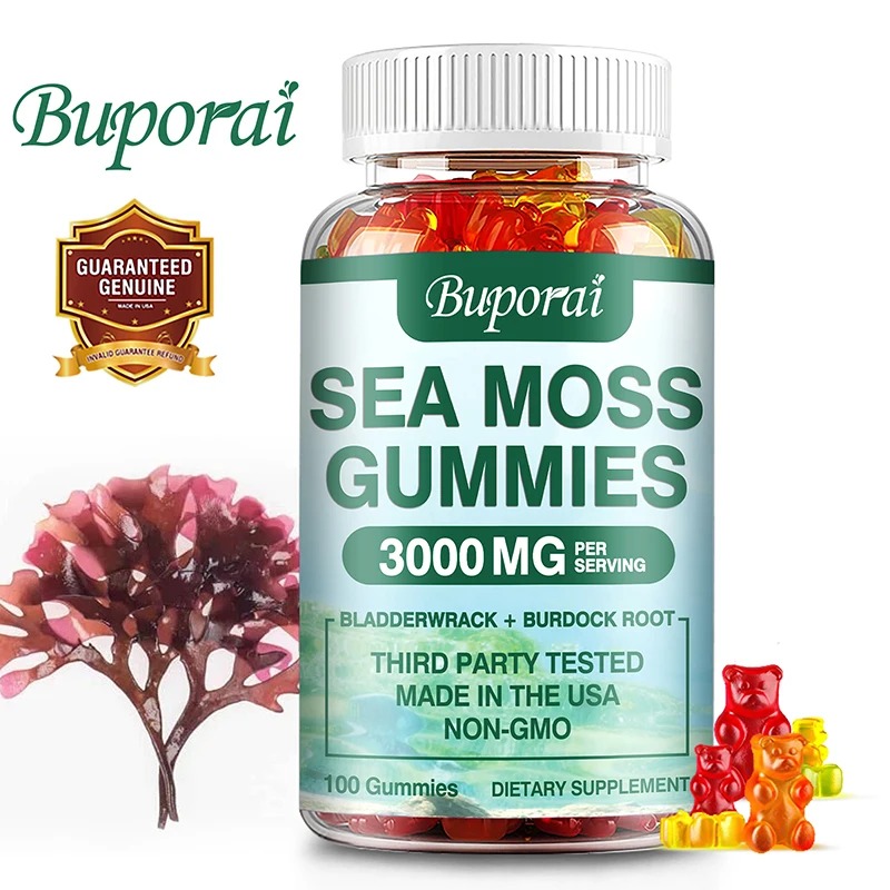 

Sea Moss Gummies - Antioxidant, Anti-aging, Promotes Thyroid Health, Supports Skin, Heart and Joint Health, Boost Immunity