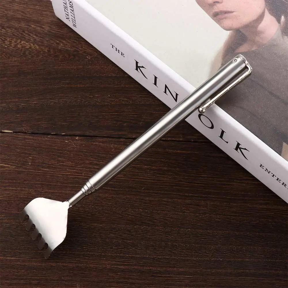 

Телескопический массажер для спины для пожилых людей, массажер из нержавеющей стали, массажные инструменты, клепальная палочка, скребок для спины, коготь против зуда