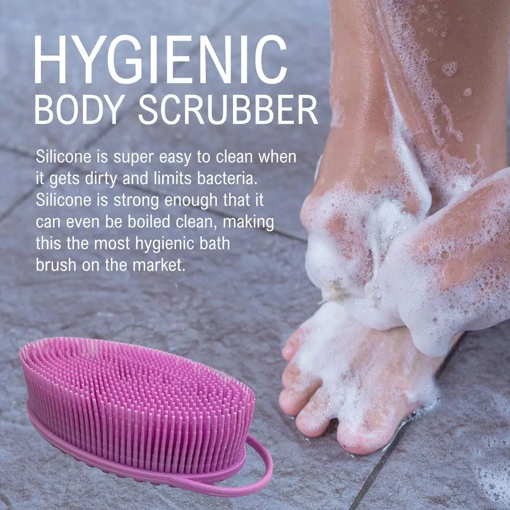 Exfoliating Silicone Body Scrubber Easy to Clean, Lathers Well, Long Lasting, And More Hygienic Than Traditional Loofah