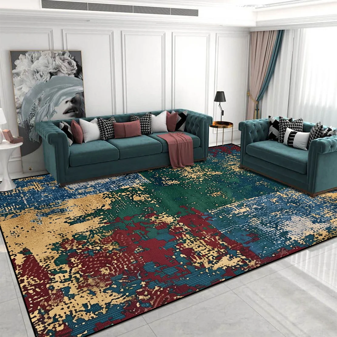 Nordic Style Abstract Large Rugs for Living Room Dark Splash-ink Decoration Home Foot Mat Non-slip Washable Bedroom Decor Carpet