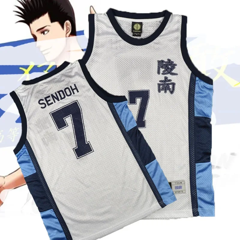 LangMaoAnime Ryonan SENDOH Basketball Jersey 7# Uniform Vest Singlet Shirt Sleeveless Breathable Tops