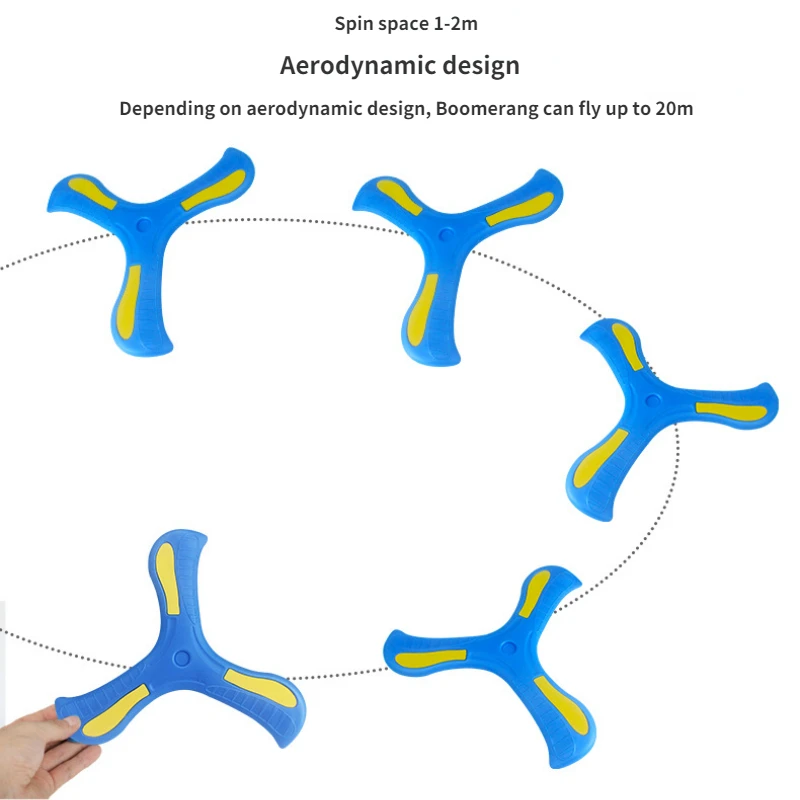 Children's Boomerang Toy V-Shaped Dart Returning Boomerang Throwing Target Spinner Three-Bladed Flying Disc Parent-Child