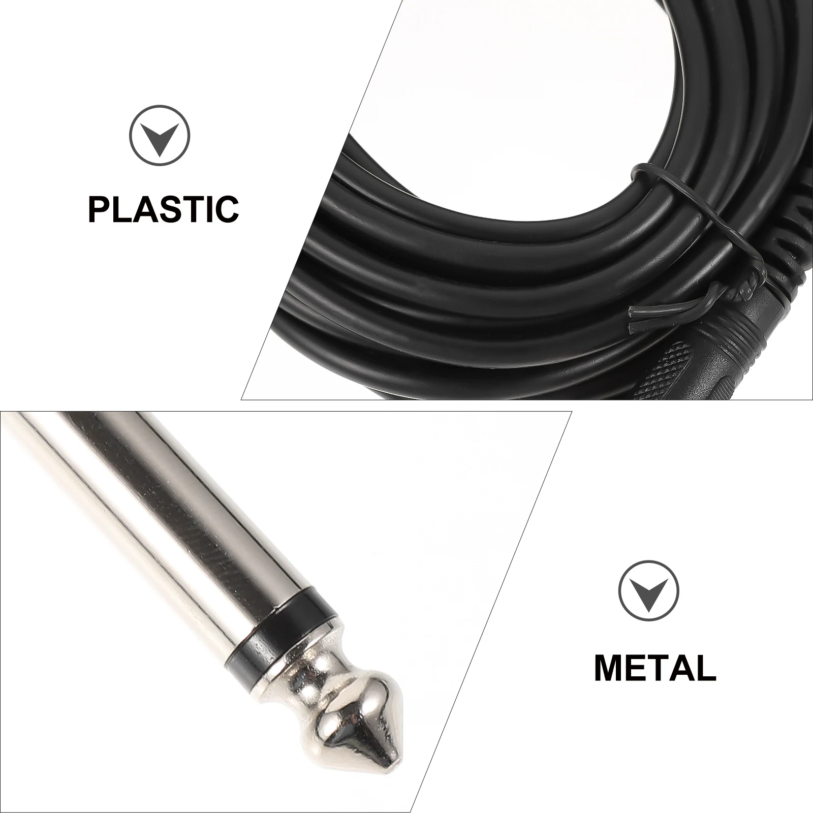 

Coiled Guitar Cable 3M 5M 10M Braided Instrument Line Electric Bass Cord Anti-Interference Audio Wire Adapter Accessories For