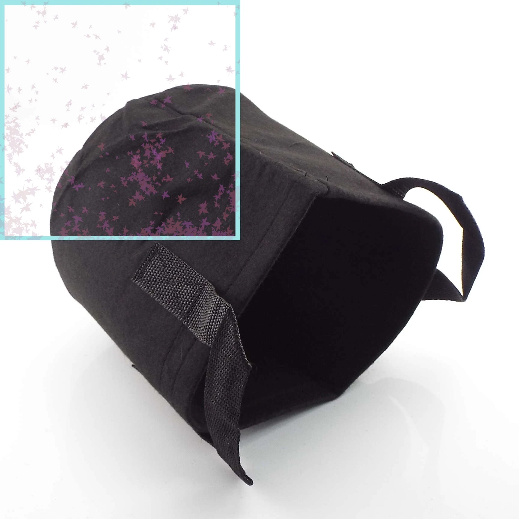 2 Gallon 20x20cm Fabric Grow Bag Felt Plant Bags with Handle Potato Vegetable Growing Planter Vertical Flower Pot Black Color B2