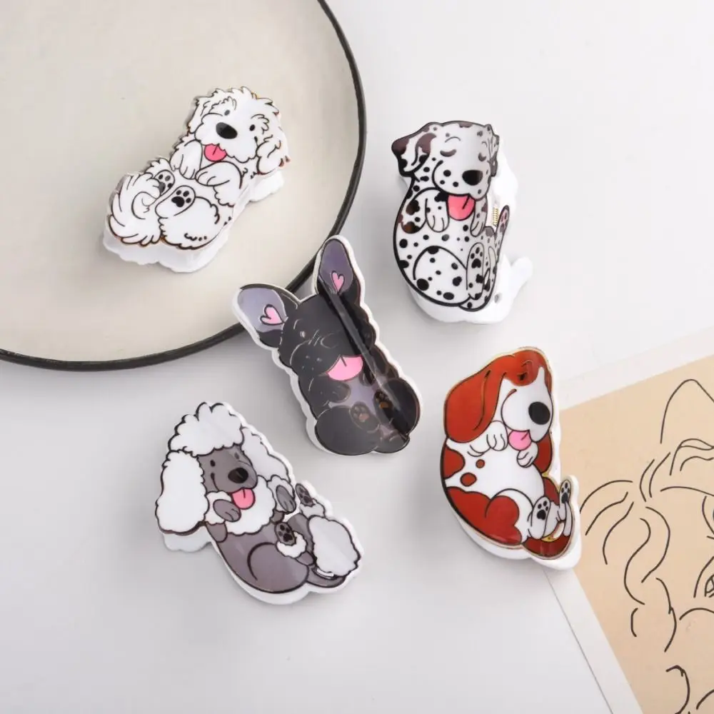 Cute Pet Dog Cute Puppy Hair Grab Dalmatian Poodle Hairpin Cartoon Hair Claw Geometry Headwear Acrylic Shark Clip Female