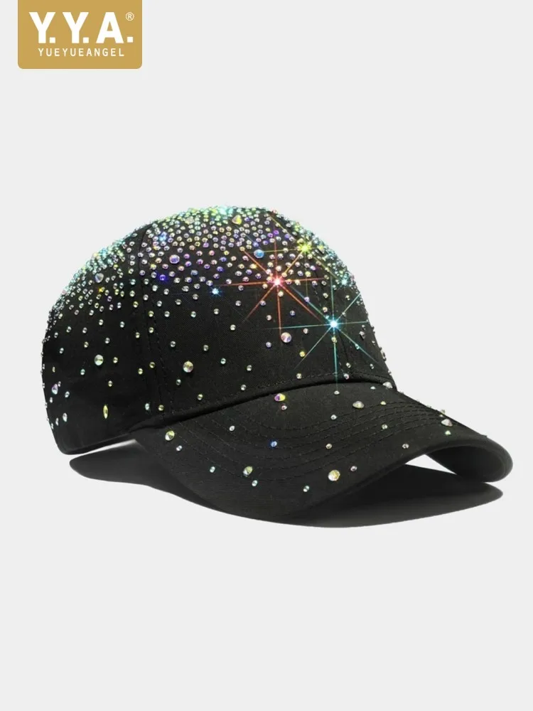 Fashion Accessories Rhinestone Baseball Cap Women Solid Color Spring Summer Outside New Casual Ladies Sun Precaution Peaked Cap