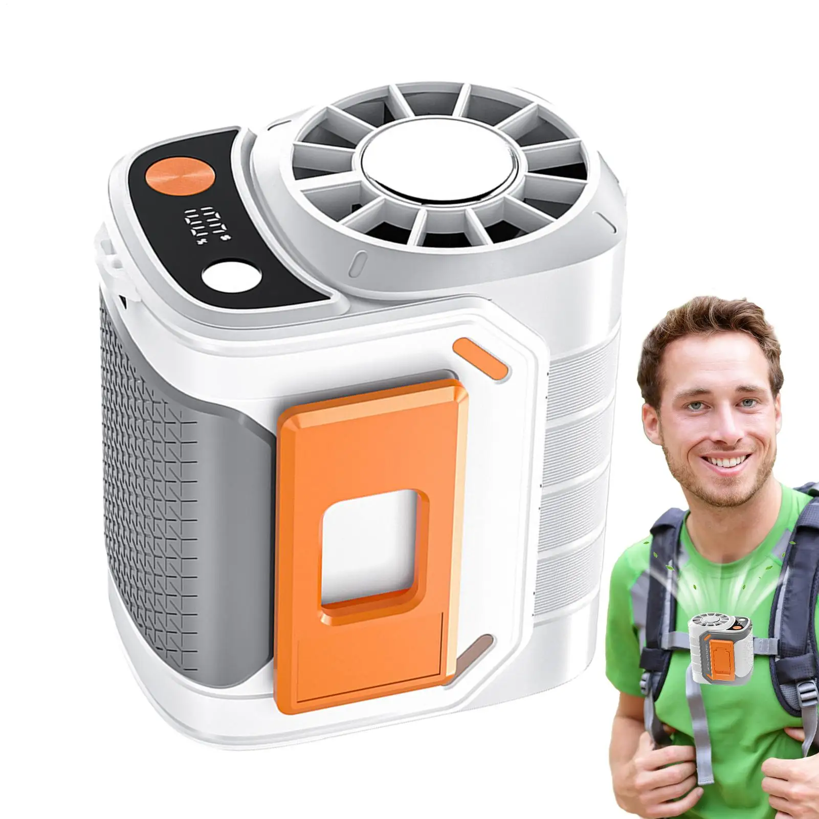 

Waist Clip Fan Portable Wearable Body Fan Outdoor Supplies For Festival Offices Hiking Desk Outdoor Camping Sports Travel