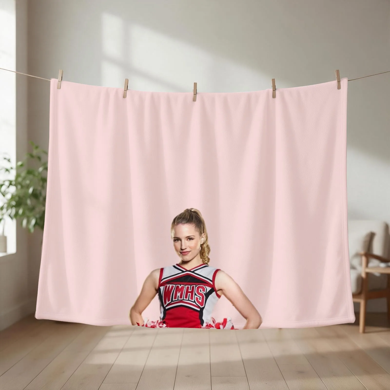 Glee Quinn Fabray (Cheerleader) Half Body Throw Blanket Cute Vintage Beach Blankets For Bed Blankets