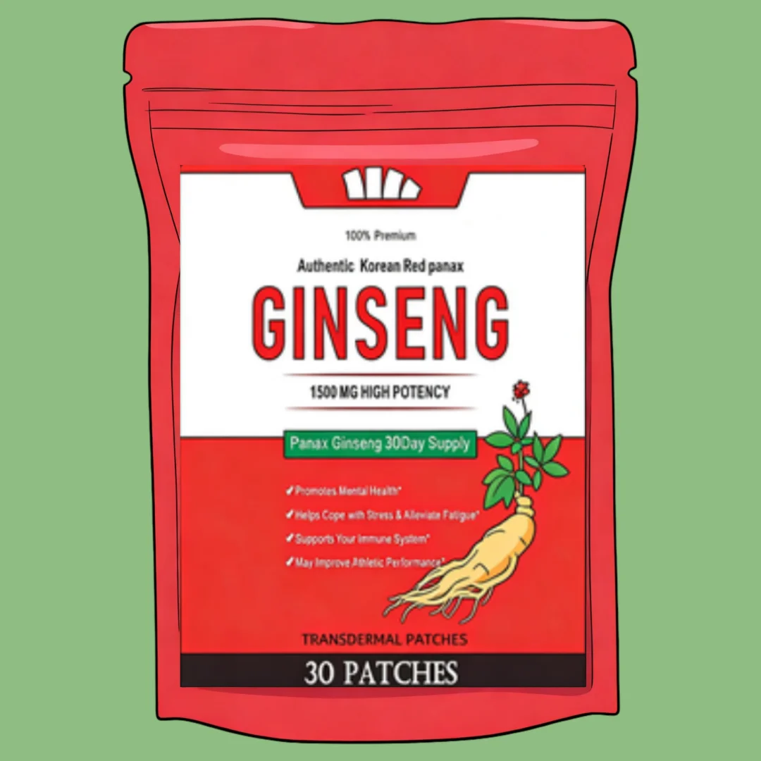 Men's and Women's Korean Red Panax Ginseng with Ginkgo Biloba -Transdermal Patches Produced of 30 Pieces