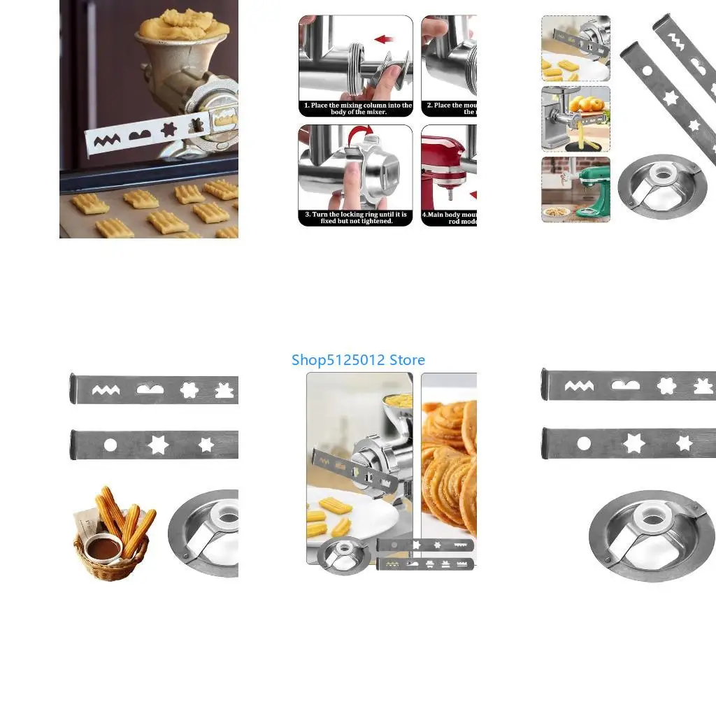 G8TC Practical Grinder Part Stainless Steel Nozzle Biscuit Accessories Metal Texture Suitable for Various Mixers Use