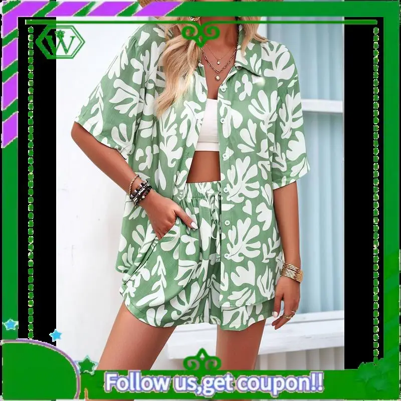 

A18P-Hawaiian Shirts For Women Summer Beach Shirt Tropical Shirts Womens Hawaii Button Down Short Sleeve Blouses Button Up Tops