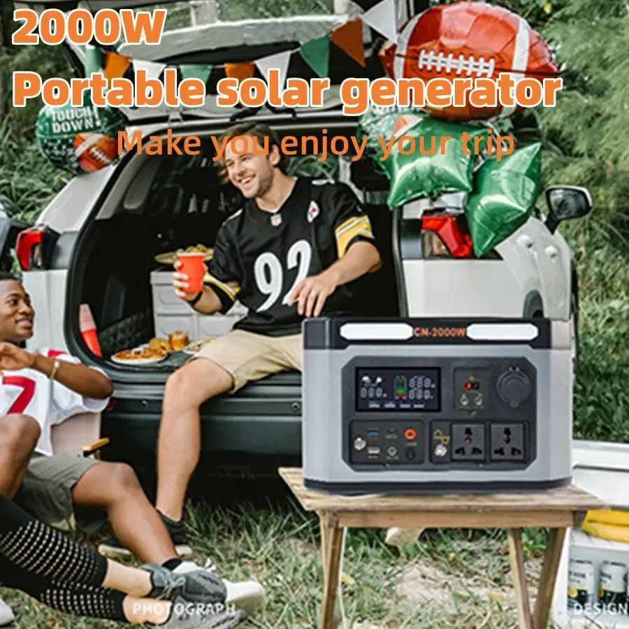 محطة طاقة محمولة 300WH 500WH 1000WH 2000WH التخييم الشمسية محطة طاقة الطوارئ إمدادات الطاقة بطارية Lifepo4