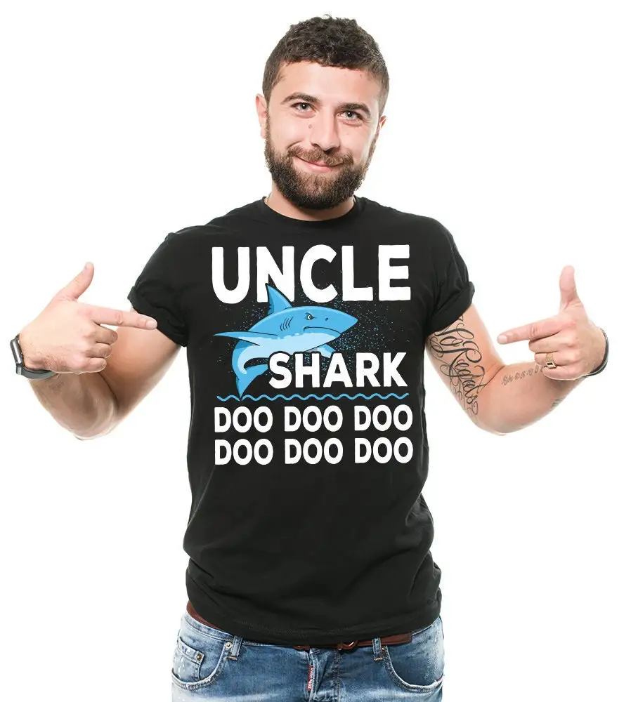 Uncle T Shirt For Funny Shark Family S