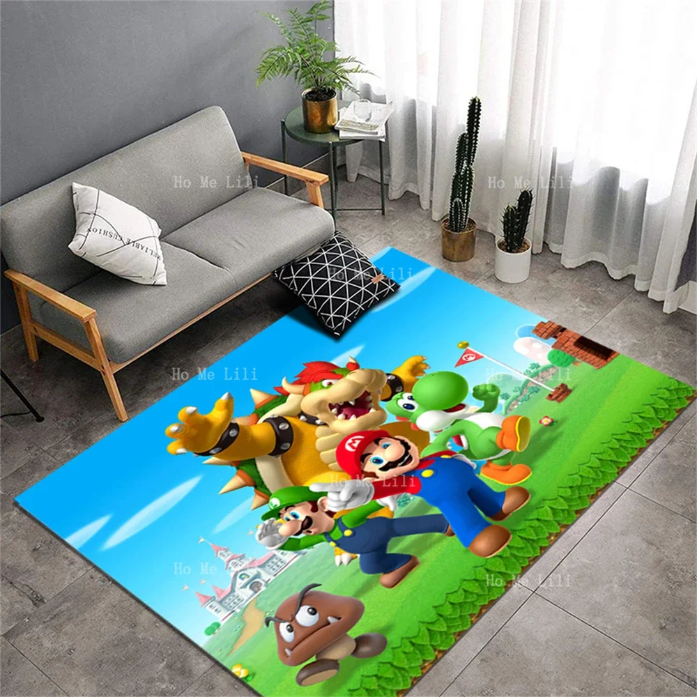 Twenty Years Of Memories Of Classic Games. The Easter Bunny'S Tail.Non Slip Flannel Carpet For Home Decoration