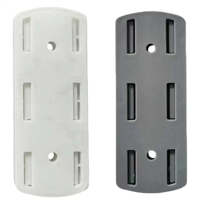 Power Strip Holder Self-Adhesive Punch Free Bracket Stand Wall-Mounted Plug Fixer Sticker Desktop Mountable Plug-in Socket Fixer