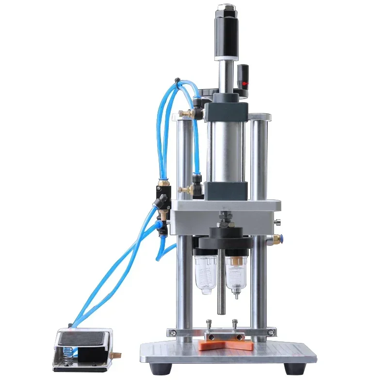 LY Pneumatic Capping Machine Capper Plastic Oil Pot Plastic Bottle Cap Locking Closing Equipment for 200mm/450mm/850mm Height