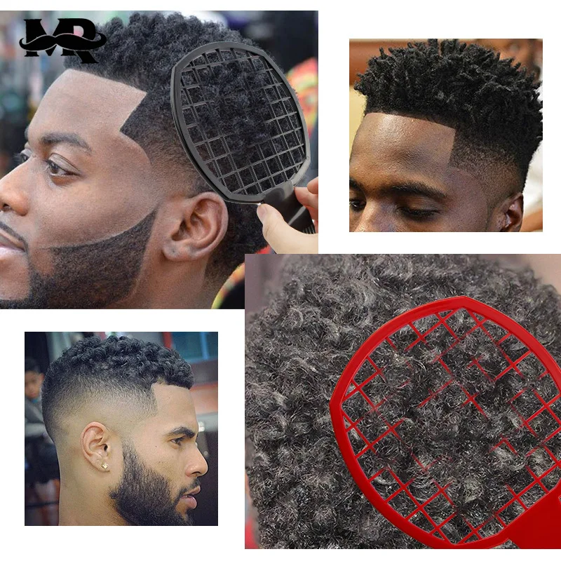 2 في 1 مشط جديلة قذرة الأفرو تويست مشط الشعر الأفريقي الرجال تصفيف الشعر الأفرو المهنية مشط تويست موجة مجعد فرشاة أمشاط #2