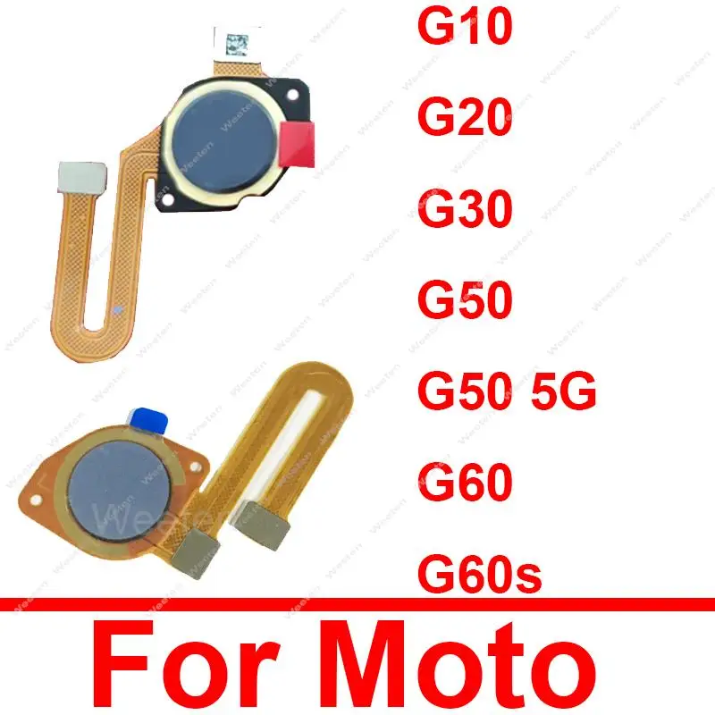 FingerPrint Sensor Flex Cable For Motorola Moto G10 G20 G30 G50 G60 G60S G50 5G Home Button Touch ID Ribbon Replacement Parts