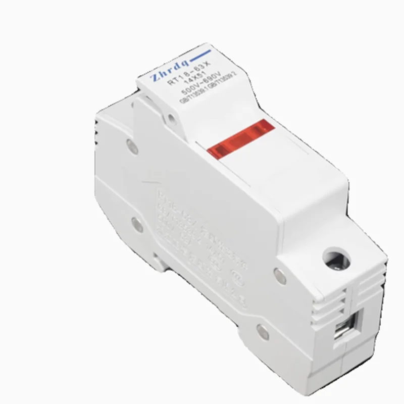 RT18-63 RT18-63X 1P 63A 50A 32A 40A fuse base with light rail fuse 1P tube without fuse core 14 * 51