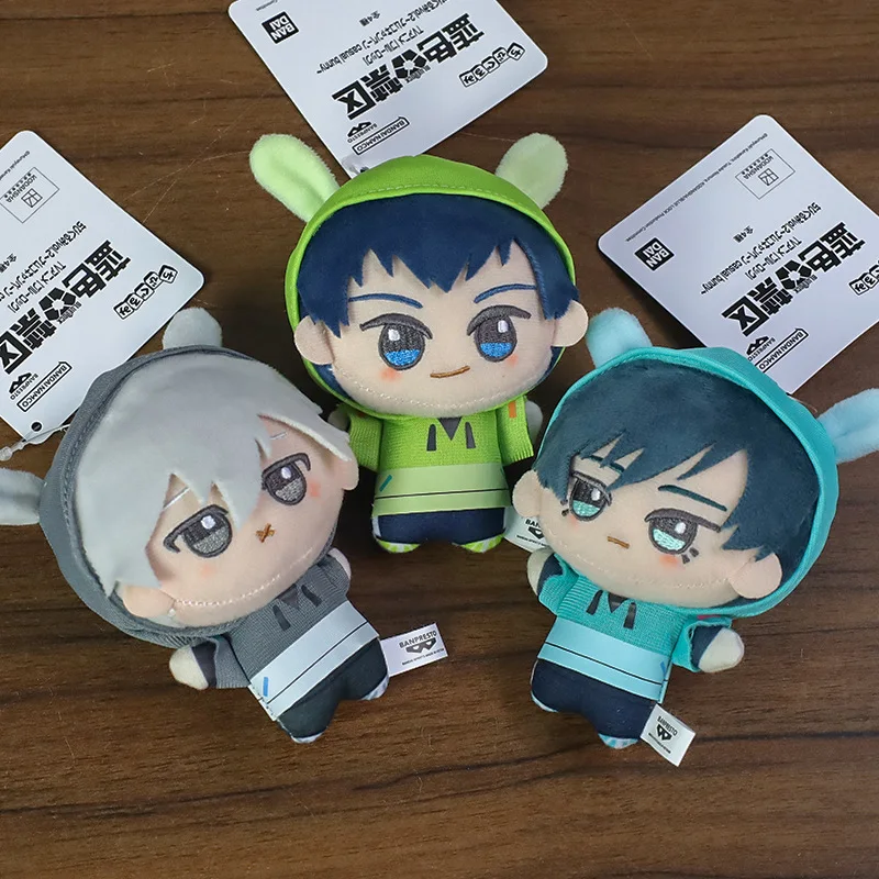 

10pcs/lot Anime Blue Lock Plush Doll 10cm Cute Rabbit Stuffed Toy Decoration Yoichi Isagi Rin Itoshi Cosplay