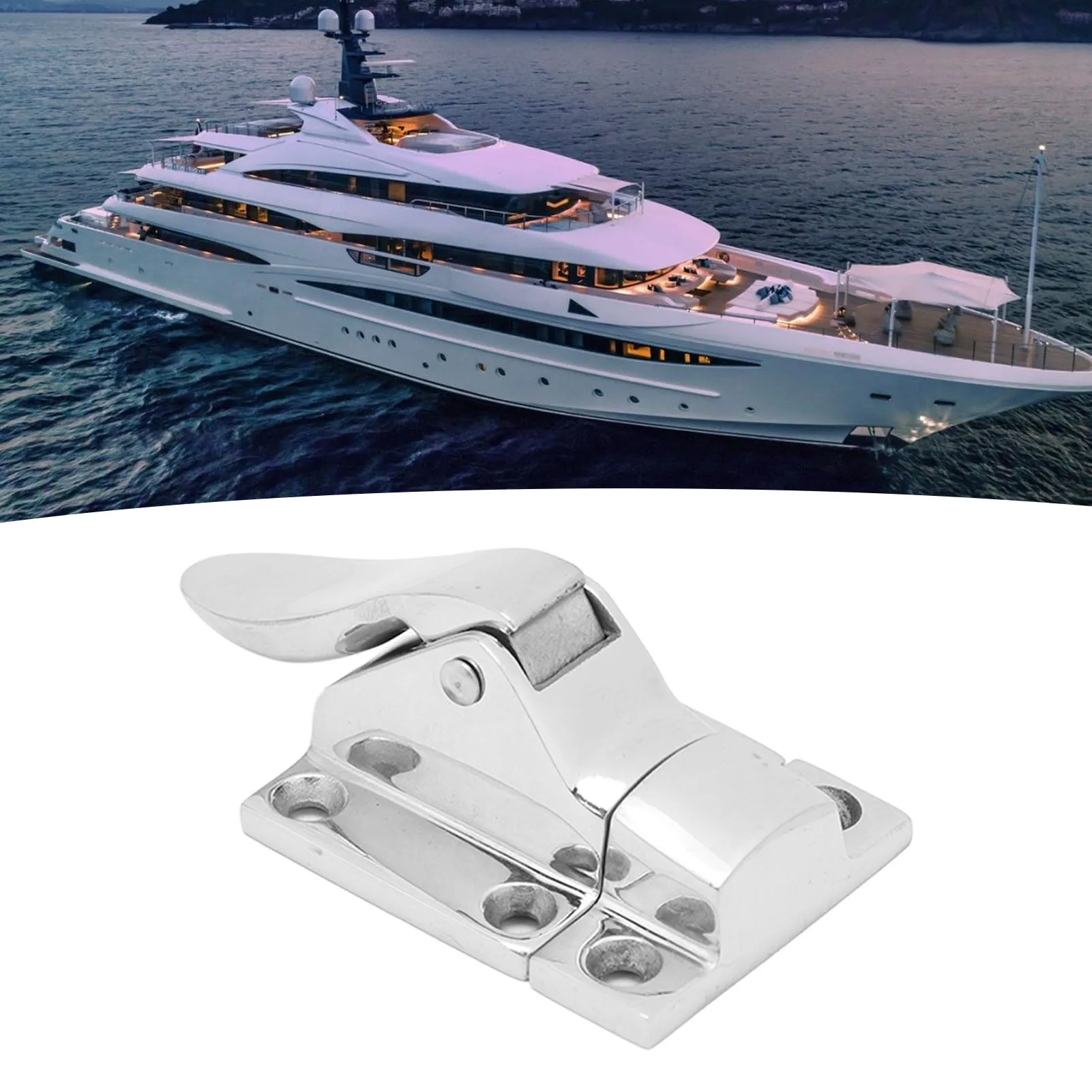 

Marine Cabinet Door Lockable Latch 48 X 38mm 316 Stainless Steel Cabinet Door Lockable Clamp For Boat Yacht RV Boat Door