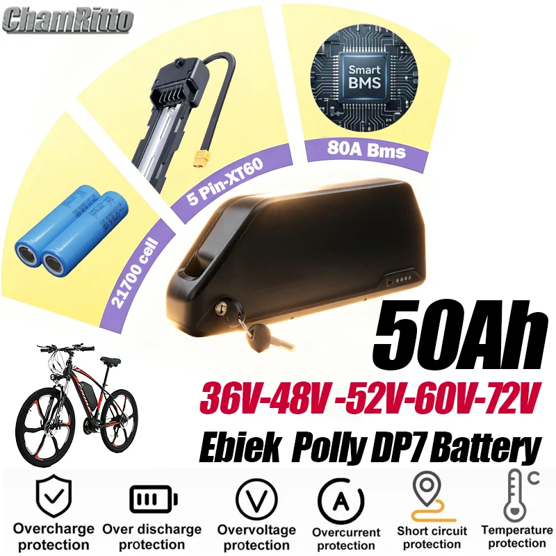 

Electric Vehicle Bicycle 36v 48v 52v 60v 72v Lower Tube cham rider 1000W eBike battery 25ah 30 40 45 50 60ah 2000W litio Battery